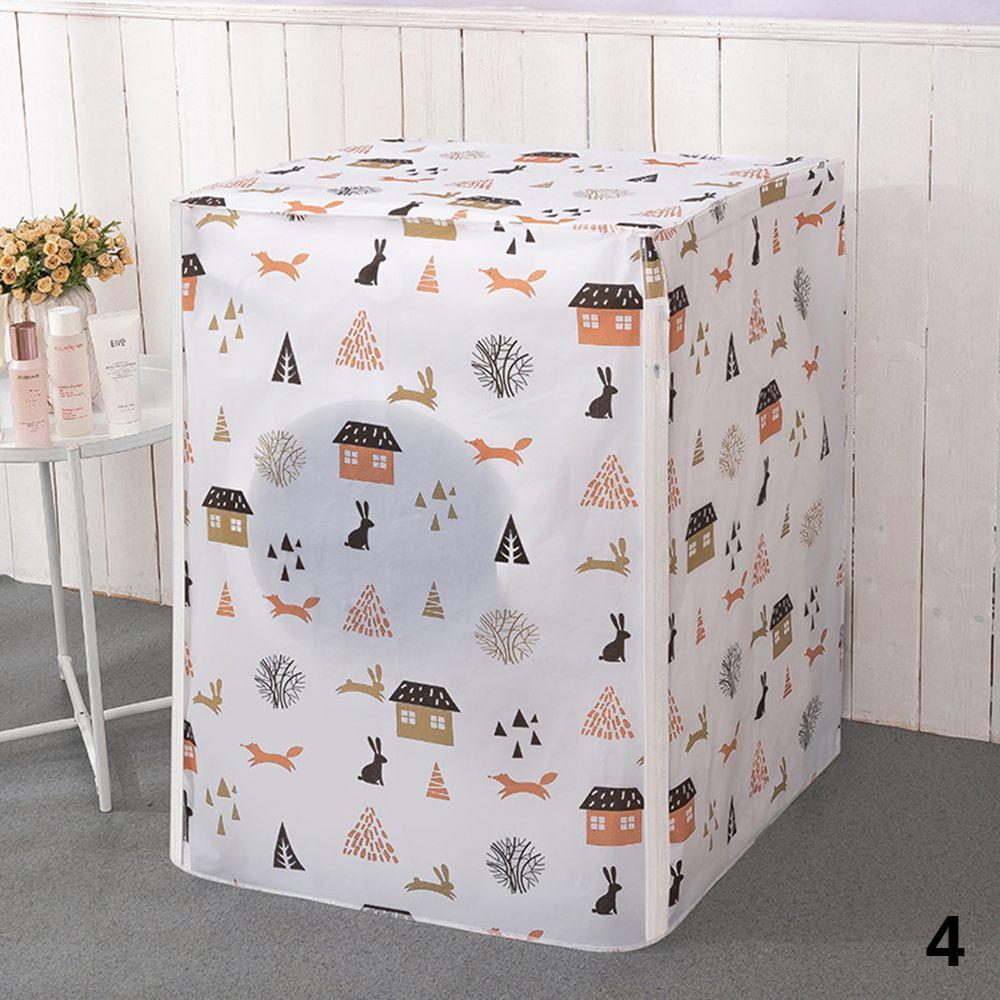 Cartoon Dustproof Waterproof Protective Jacket Sunscreen Washer Dryer Case Washing Machine Cover