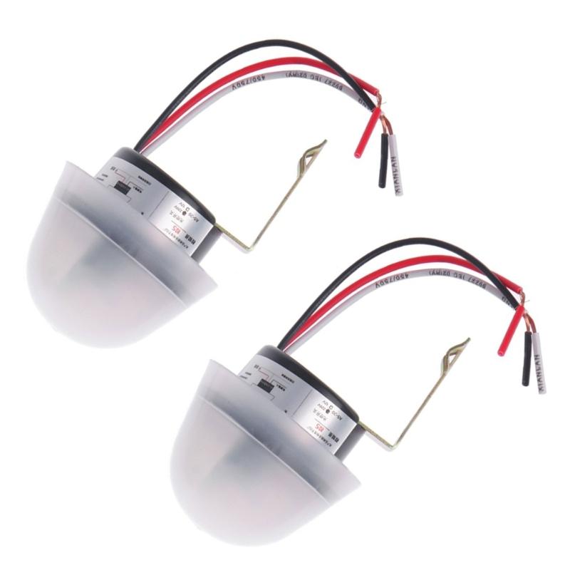 MXLA 2Pcs 220V 50-60Hz 10A Sensitive Auto Switches Rainproof Automatic Light Switches