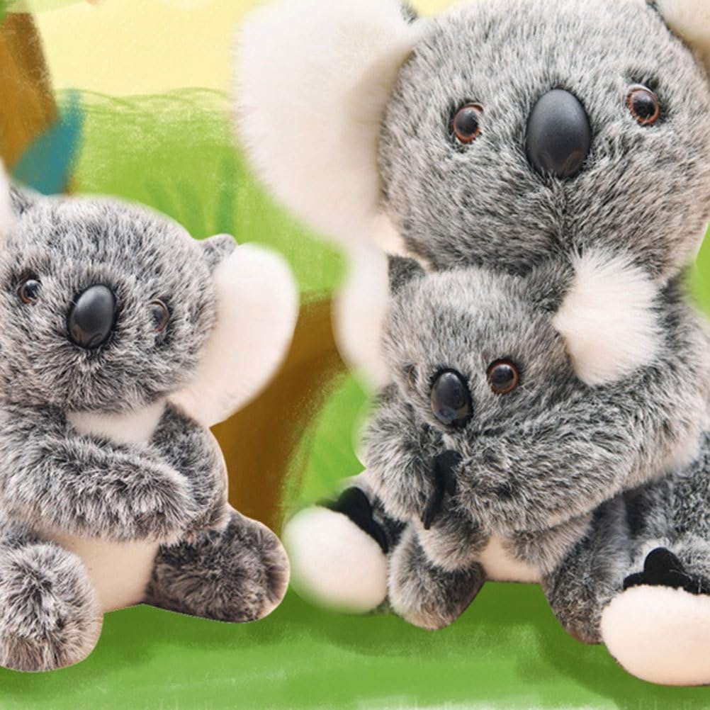 POPETPOP Koala Plush Soft PP Cotton Cute Simulation Animal Doll for Home and Office Decor Toy, 11-inch, Material, Gray, Kids,