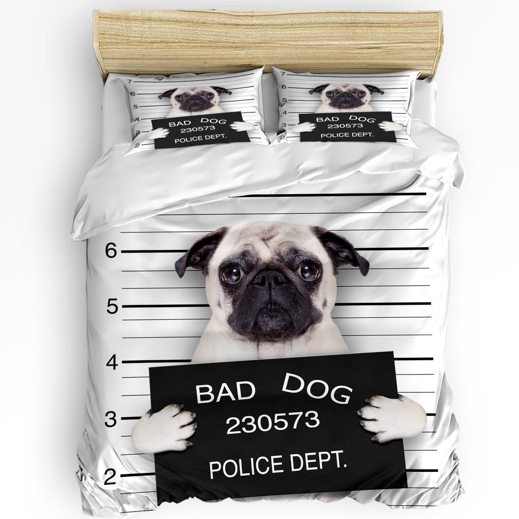 Комплект постельного белья Dog Lover с изображением милого маленького корги, прыгающего и бегущего, а также комплект из 3 пододеяльников, постельного белья, пододеяльника, наволочки, чехла для пододеяльника