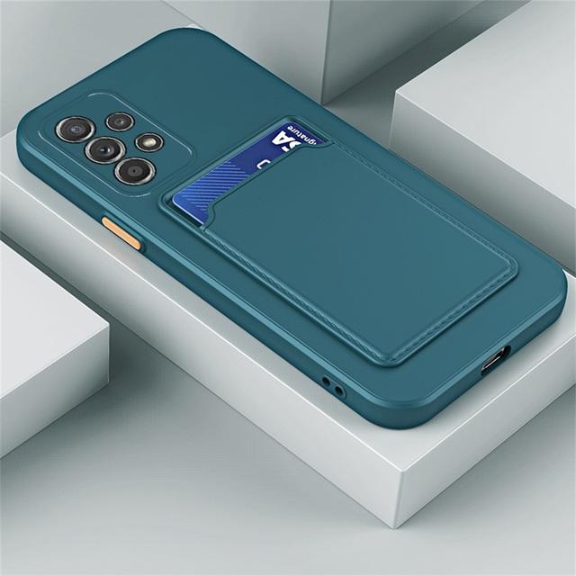 Card Slot Wallet Case For Samsung M53 5G M33 M23 M13 M42 M32 Soft Coque For Samsung M51 M31 M31S M12 Liquid Silicone Phone Cover