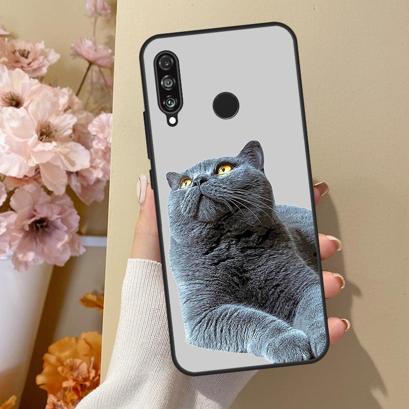 Чехол для Huawei Nova 7i 8i 11i 12i 12s Y73 Y70 Y90 Y60 Y72 Y61 Y91 9 10 SE P30 Pro P40 Lite с изображением Британской короткошерстной кошки