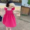 Детское платье для девочек с летающими рукавами и квадратным вырезом сзади на шнуровке Платье принцессы