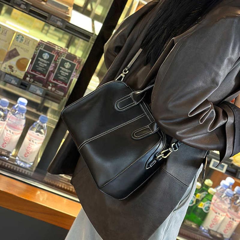 Новая кожаная сумка большой вместимости Большая сумка