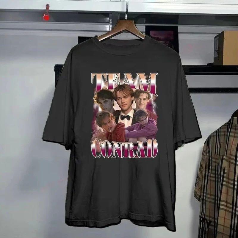 Винтажная футболка Conrad Fisher Dinner Fan Shirt Команда Conrad Лето, когда я стала красивой Футболка Ретро Романтика Топ Графические футболки Унисекс