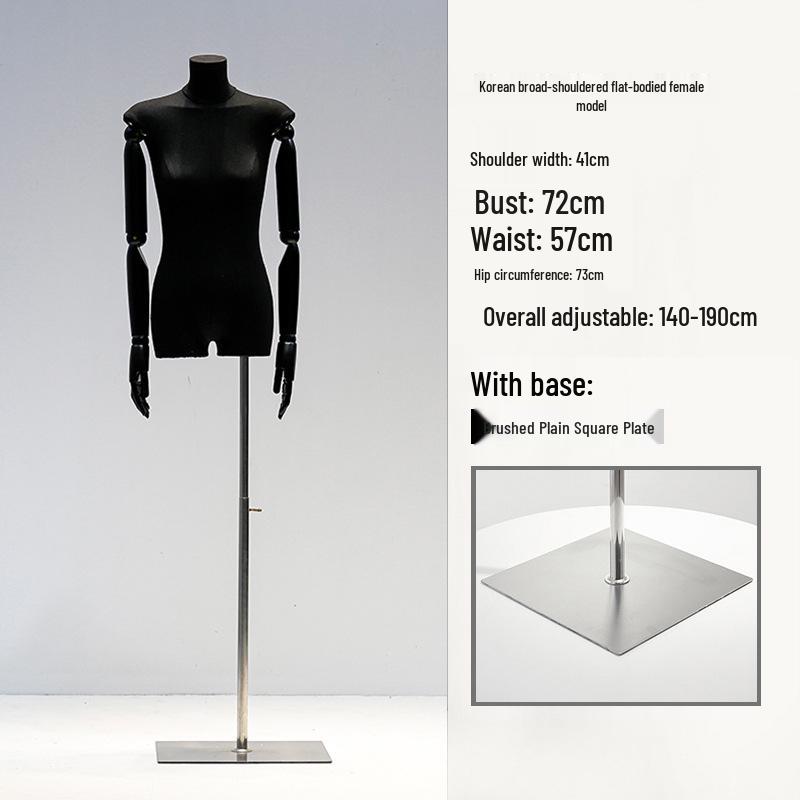 Манекен женский с плоским телом в корейском стиле и широкими плечами для демонстрации женской одежды