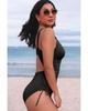 Ribbed Knit One Piece Swimsuit with Adjustable Straps