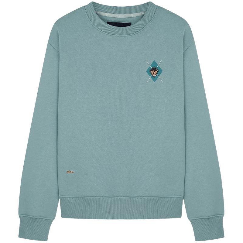 Женский свитшот Teenie Weenie с вышивкой медведя и круглым вырезом