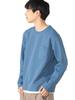 Футболка мужская с имитацией слоя картона Kanoko M [Beams Heart] L/S__TEE GRAYISH_BLUE