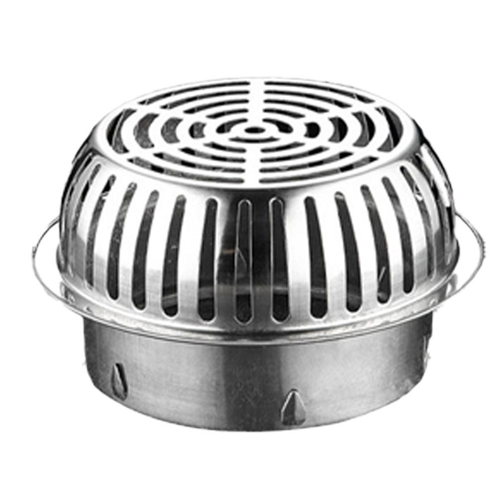 Balcony Roof Floor Drain Stainless Steel Round Large Displacement Anti-Clog Filter Screen Cover Outdoor Floor Drain Gutter Sewer