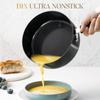 Nonstick Saucepan with Glass Lid 1/2/3QT Small Sacuce Pan Soup Milk Pot Non-Toxic Ceramic Saucepans Easy Clean Cookware Black