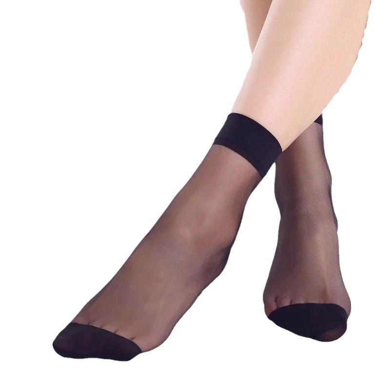 10 пар Кристальных Коротких Носков для Весны и Лета Ультратонкие, Устойчивые к Зацепкам, Невидимые и Дышащие