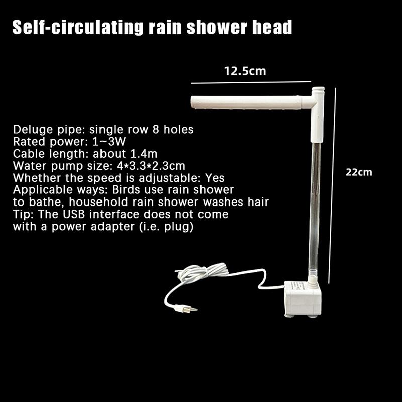 Hot Sale New Automatic Parrot Bird Bath Tub USB Electric Pet Circulating Water Bathtub Shower Fountain Pet Supplies