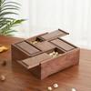China Black Walnut Multi Treasure Box Square Living Room Food Storage Box Multifunctional Candy Box Snacks Storage