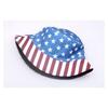 Summer Sun Protection Fisherman Hat With Dualside Us Flag Design For Women
