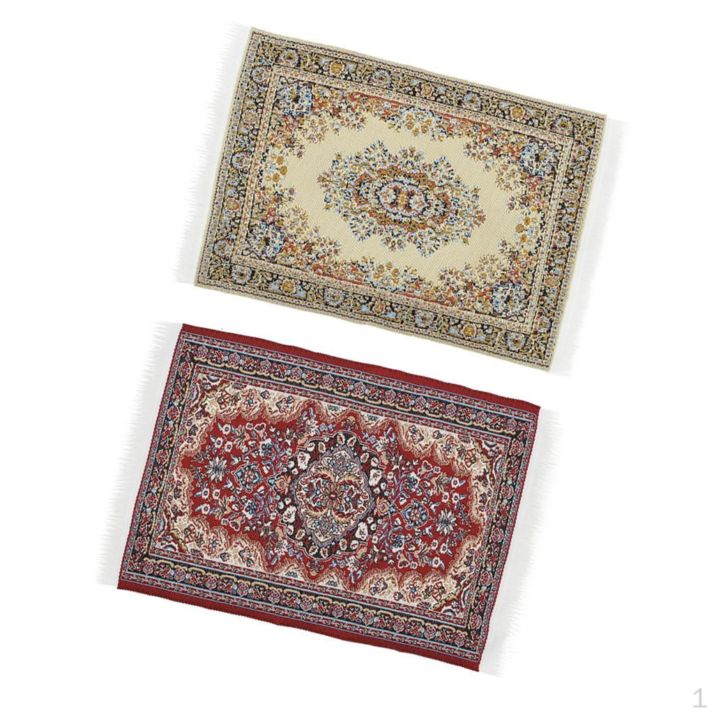 Тканый ковер в масштабе 1/12, напольный ковер, кукольная мебель, миниатюры, шт.