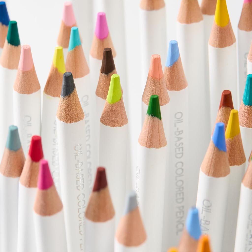 MEEDEN Colored Thick High Color Smooth Drawing Blends Beautifully Oil-Based Pencils, 120-Color Set, 3.8mm Lead, Break-Resistant, Payoff, Experience,