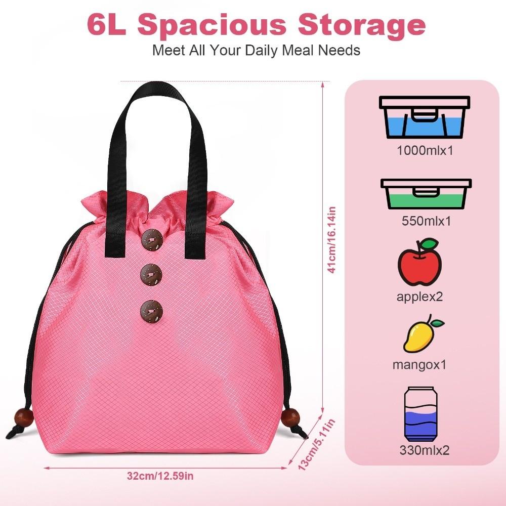 Heat Preservation Insulated Meal Bag Foil Insulation Lunch Box Bag Food Storage Picnic Bag Kids