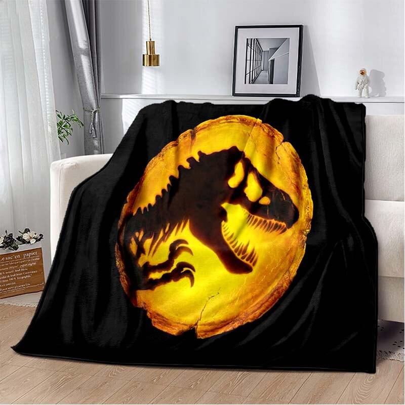 Флисовое одеяло с 3D принтом «Парк Юрского периода» для кроватей, походов, пикников, толстое одеяло, модное флисовое покрывало, одеяло