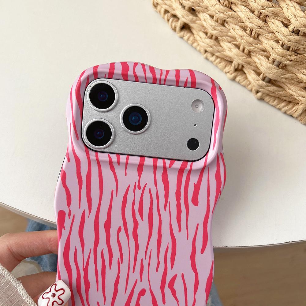 Милый чехол 2 в 1 с зебровыми полосками и волнистыми краями для For Iphone 13 14 1 16 Pro Max Air Ударопрочный чехол для For Iphone 17 Pro Max Чехол Funda