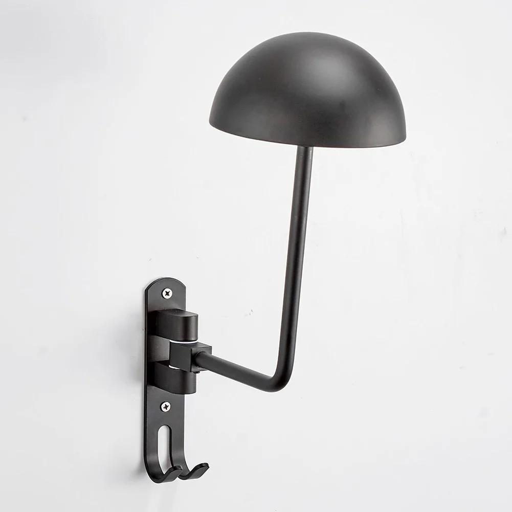 Новый настенный держатель для шлема мотоцикла, вращающийся на 180°, вешалка для шлема, подставка для шлема, стойка для хранения с двойным крючком для шлемов велосипеда