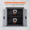 Foldable Wall Cabinet, Metal Garage Locker Mounted 26" Small Tool Chest 240 LBS Loading Capacity Adjustable Shelf Magnetic Door File for Warehouse