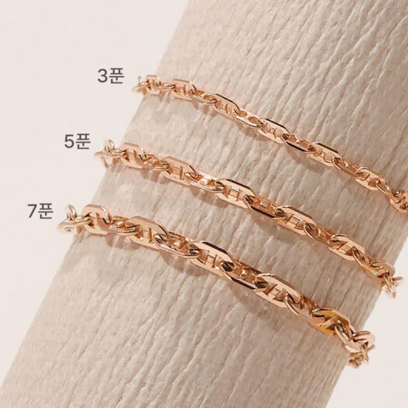 Own Keen Chain Ring (3-pun, 5-pun, 7-pun / 14k gold)