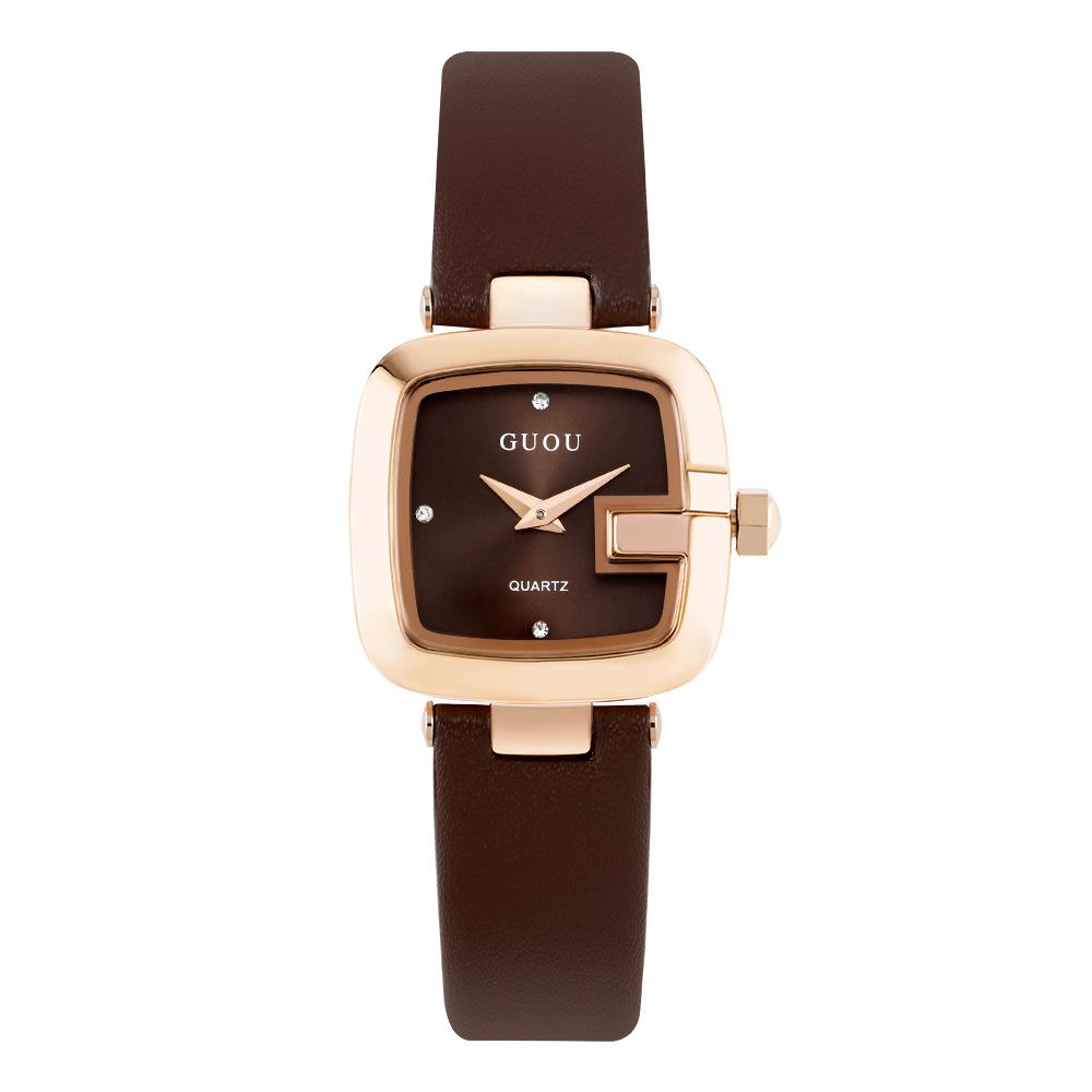 Women's Watch Light Luxury Retro Small Square Watch Women's New Style Simple Temperament Belt Quartz Watch Women