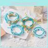 Bohemian Style Starfish Shell Beaded Bracelet Set With Electroplated Finish For Summer Beach Vacation Accessories