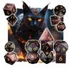 Opal Cat' Eye Rpg Dice Set of 7 Crystal Dice