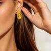 Серьги-гвоздики Mei Shi Duo из нержавеющей стали с покрытием 18 карат, дизайн «Ракушка-спираль»