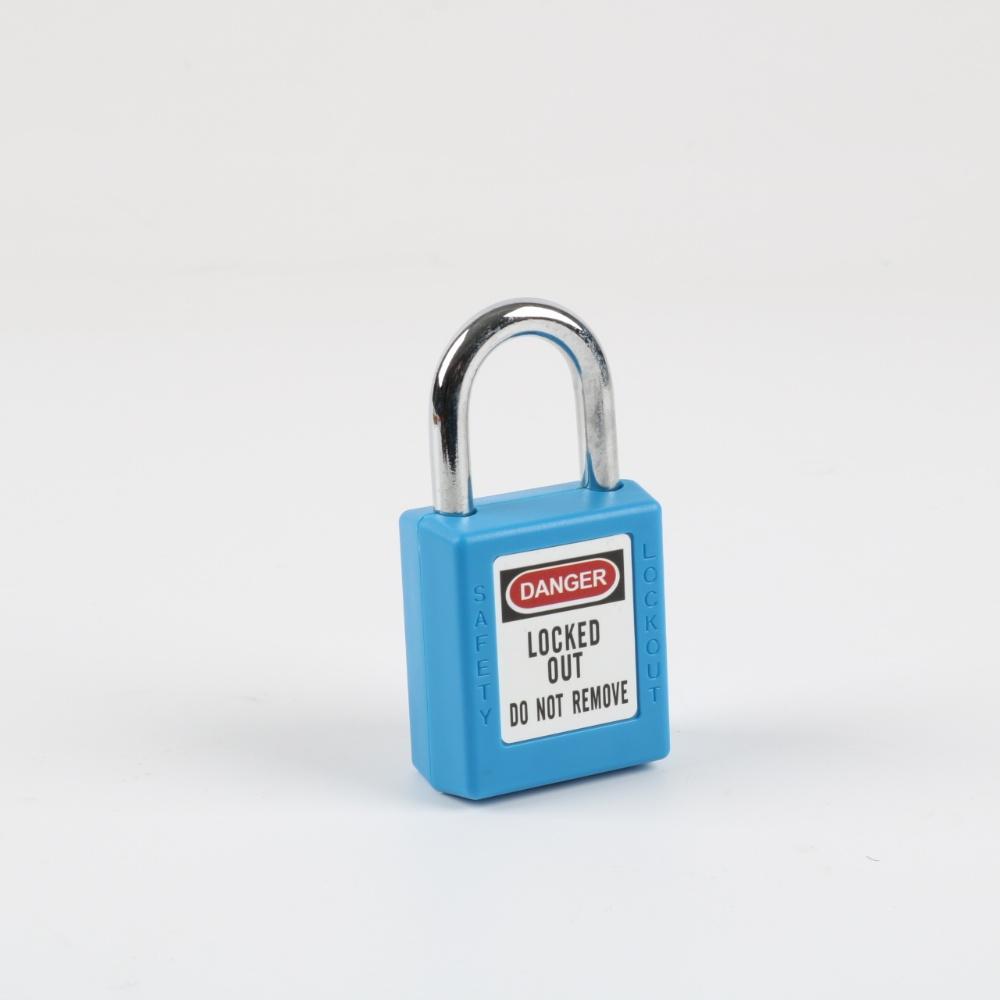 25mm Color Safety Lockout Padlock with Key Unlock Durable Nylon Body and Steel Shackle for Easy Installation Energy Isolation