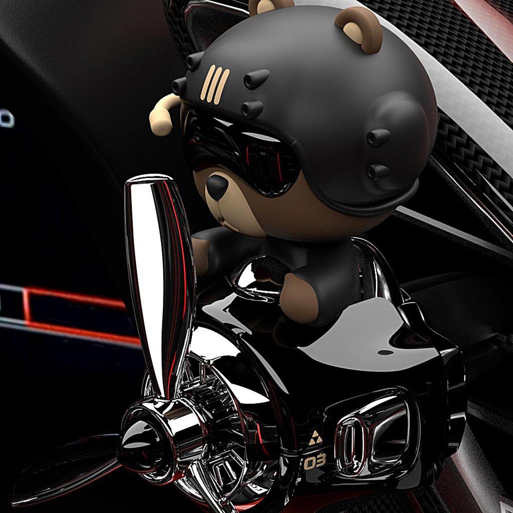 Bear Air Freshener for Car Bear Rotating Air Freshener Vent Clips Cute Car Fragrance Vehicle Decorative Accessories for Travel