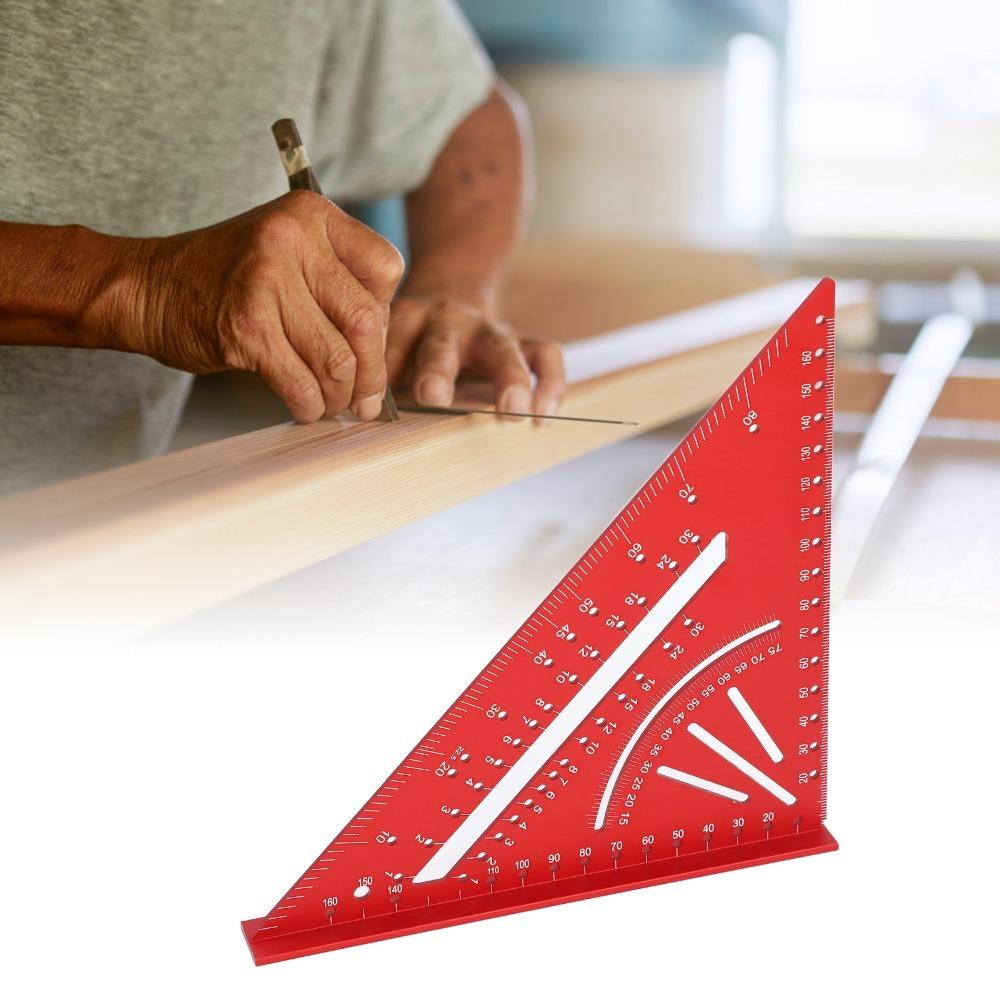 Clear Scales Aluminum Triangle Ruler 90° Right Angle Multi Angle Tool Angle Ruler Measuring