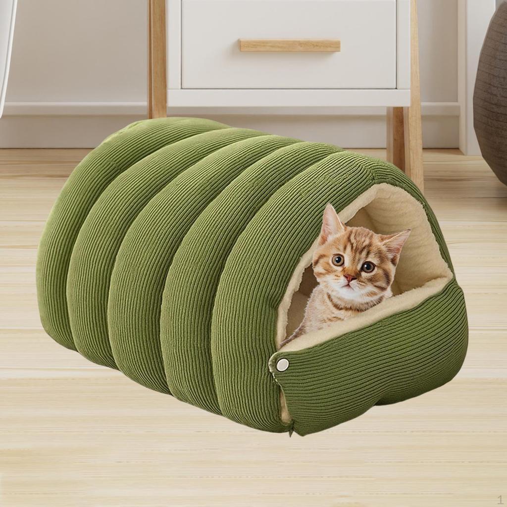 Cat Bed Shelter ,Comfortable Cats Pod, Warm Enclosed Sleeping House Indoor Nest for Indoor,
