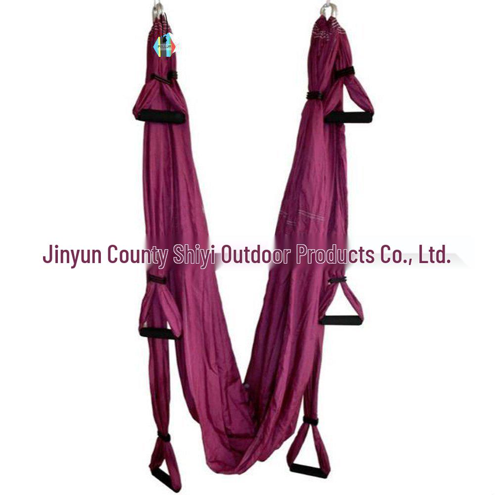 Гамак для воздушной йоги с 6 ручками - Неэластичный нейлон для студийной инверсионной фитнес-тренировки