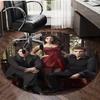 1pc The Vampire Diaries2 Design Printed Area Round Carpet for Bedroom Living Room Home Decor Rugs Mat Non Slip Mat Rug for Bedside