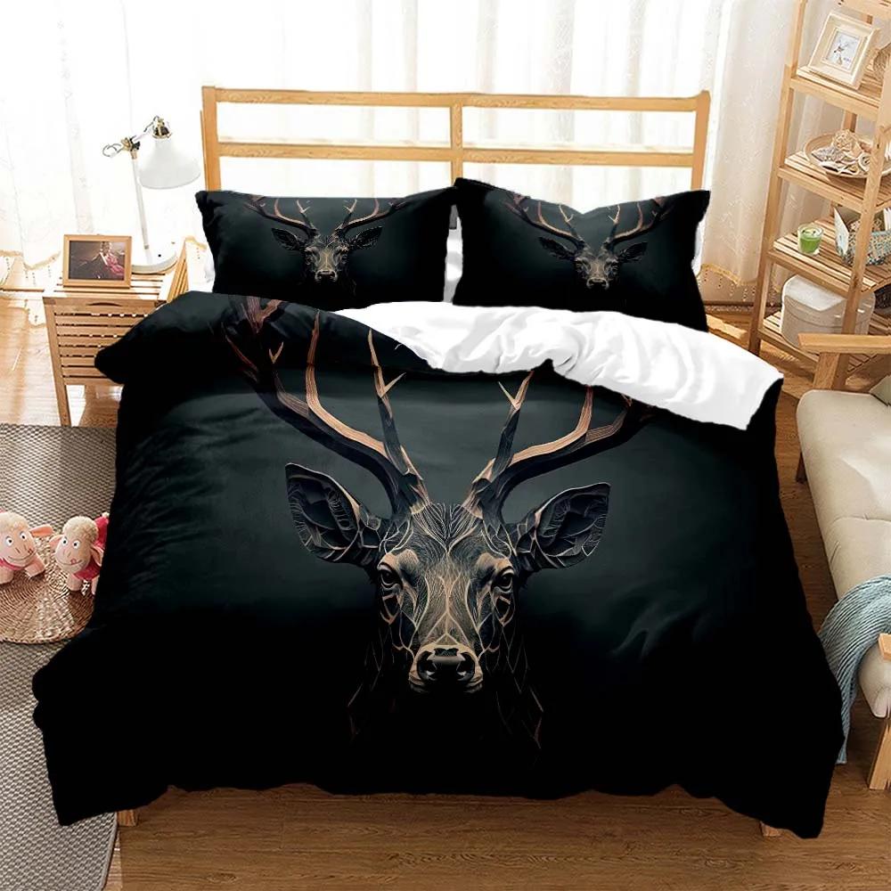 Milu Deer 3D Print Bedding Set Cozy Duvet Cover King Queen Twin Single Size Birthday Gift Boy Kid Bedroom Decoration