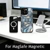 Металлический узор Чехол для телефона Для iPhone17,16,15,14,13,12,11 Plus,Pro Магнитный с Magsafe Беспроводная зарядка