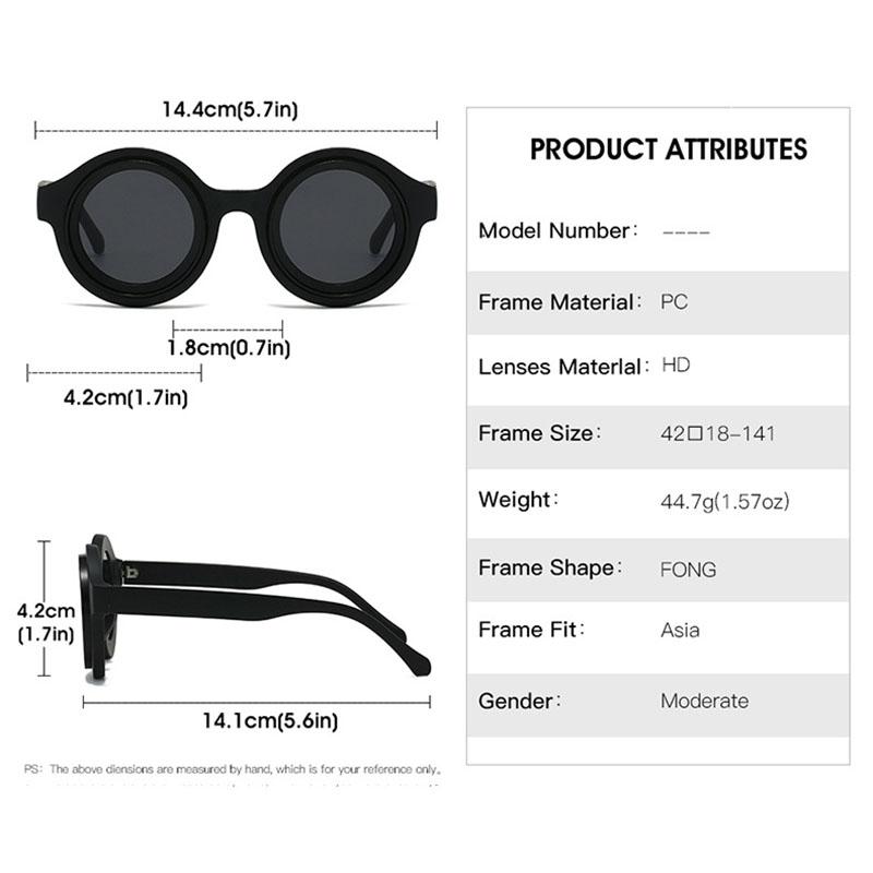 Fashion Vintage Round Sunglasses ladies For Men Sun Glasses Punk Shades Luxury  Designer Classic Steampunk Shades UV400