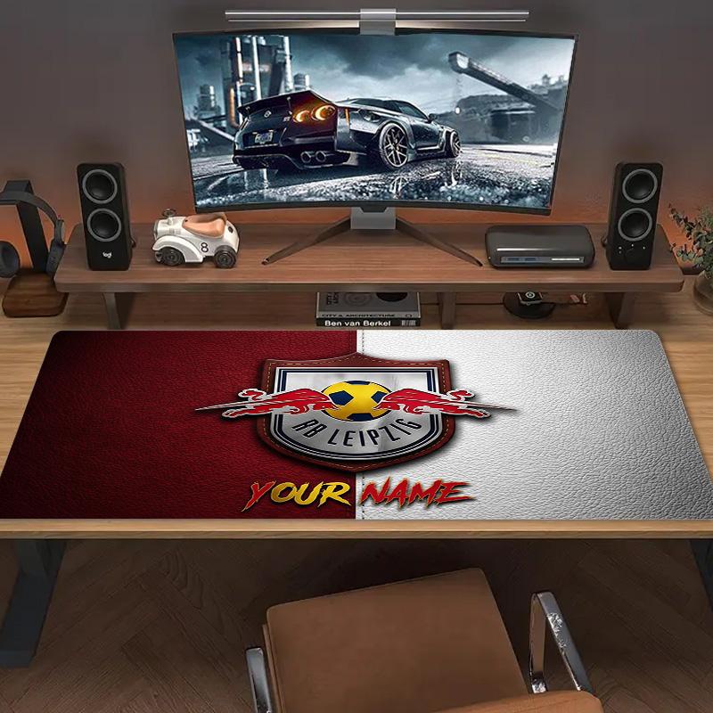 Custom Name RB Leipzig Print Cushion Non-slip Laptop Tablet Big Mousepad XXL Mat Mini PC Playmat With Lock edge