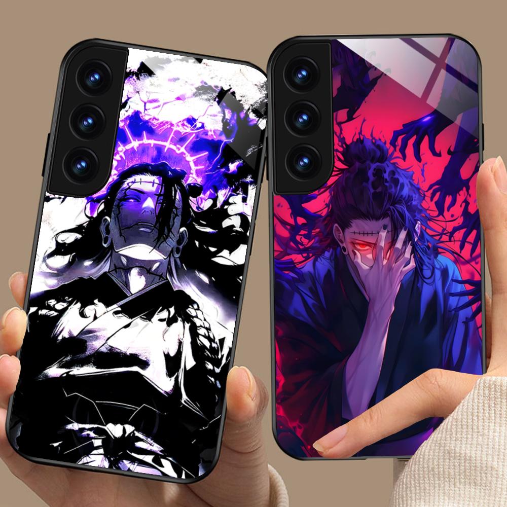 Чехол для телефона Jujutsu Kaisen Geto Suguru для Samsung Galaxy A56 55 54 53 52 51 36 35 34 23 16 15 5G Стеклянный Цветной Чехол Роскошный