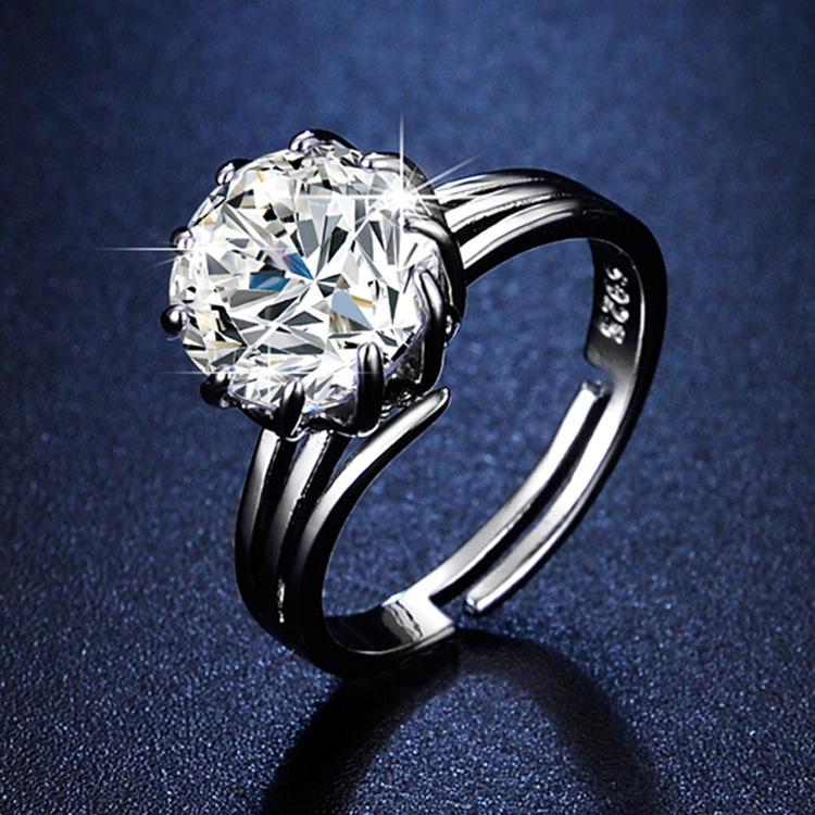 Кольцо с бриллиантом Lotus в 3 карата, технология Lucky Yellow Diamond, цвет бриллианта, открывающееся кольцо для женщин