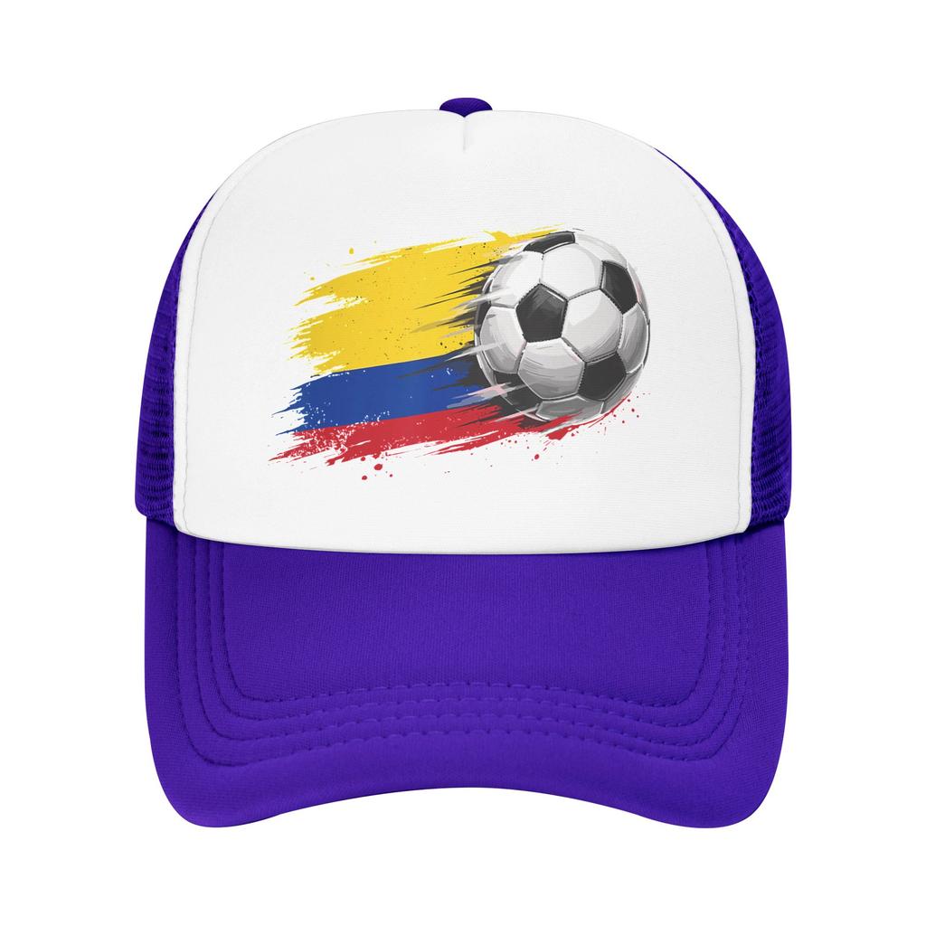 Mesh Sun Hats Colombia Colombia Flag Spring Trucker Hat For Couple Women yk Retro SunProof Kpop Rock Baseball Cap