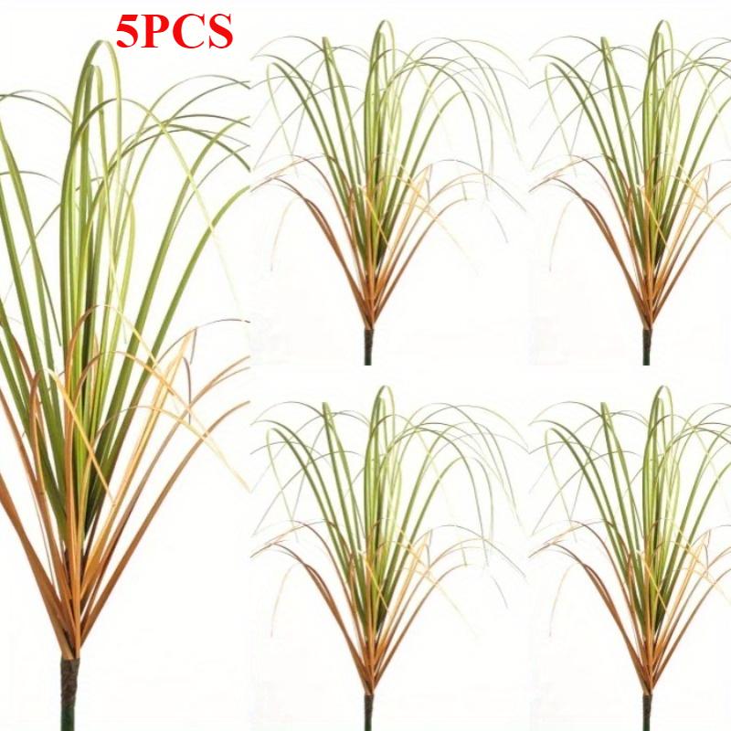 5 шт. Имитация небольших травяных кустов для украшения искусственных лугов, имитация тростника и искусственных зеленых растений, украшение дома, материал ПВХ