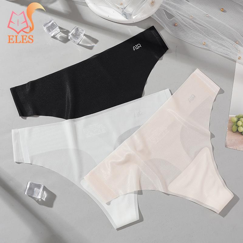 Женские трусики из ледяного шелка, трусики-стринги, женское бесшовное нижнее белье, трусики