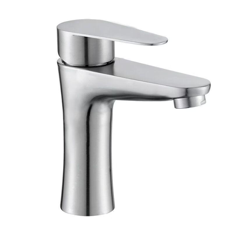 Stainless Steel Single-Handle Hot & Cold Basin Faucet Bathroom Kitchen Tap Accessories