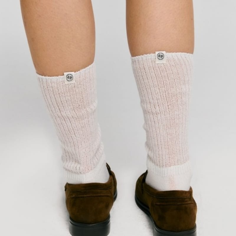 DEPOUND sheer knit socks - ivory