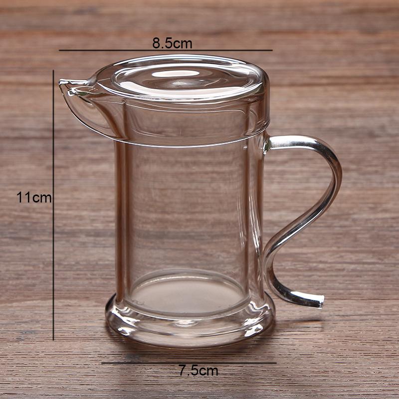 Ручной тип стеклянный цветочный чайник кофейники чайники чайники чайная утварь простая домашняя кухня настольный двухслойный чайник чайники