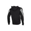 Adidas 3-полосная лента с молнией во всю длину, вязаная беговая тренировочная куртка с капюшоном, мужская верхняя одежда, черный GM6895